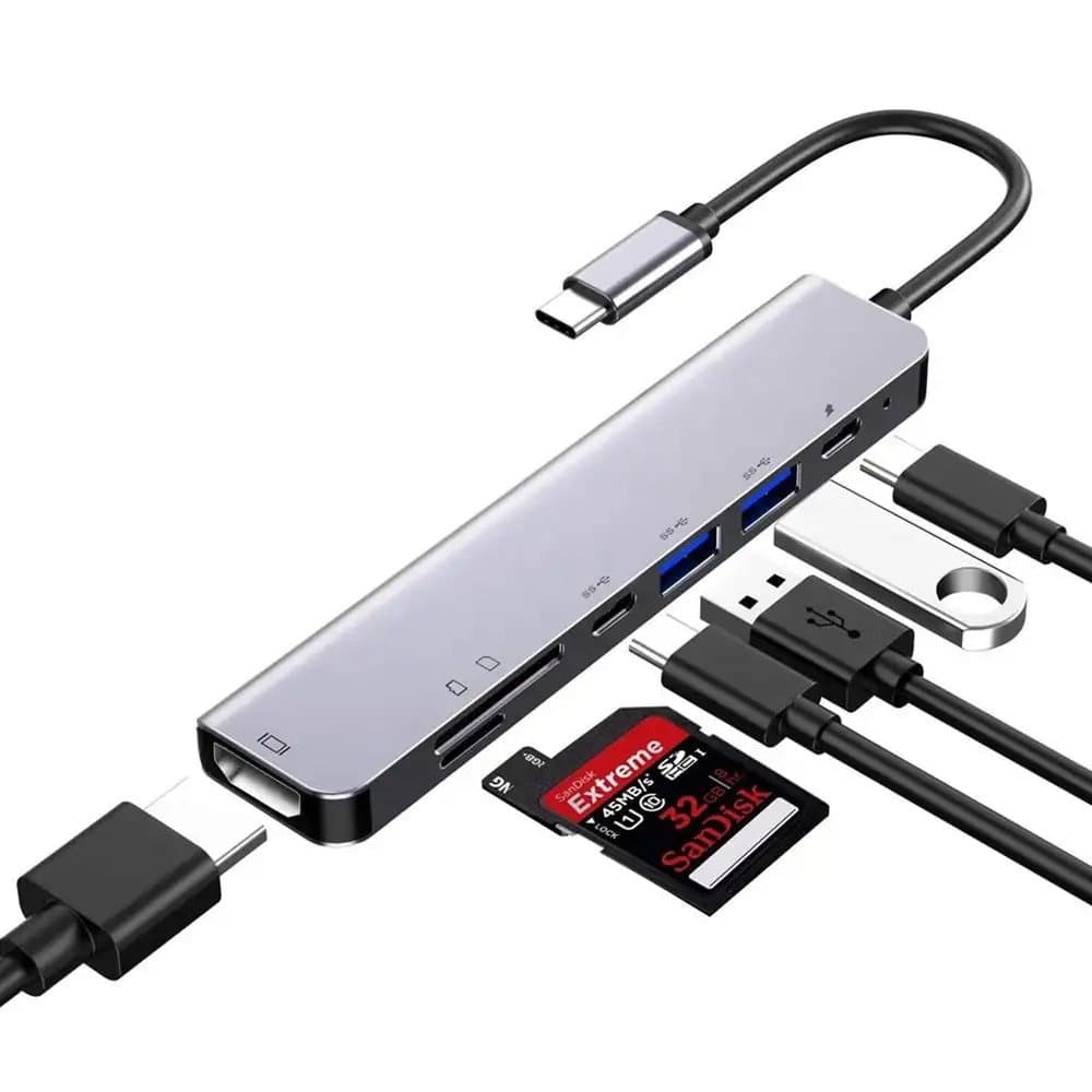 Stacja dokująca USB-C 7-w-1 HDMI 4K SD Macbook